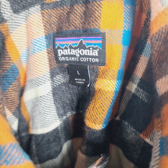 Patagonia Men's Multicolor Long Sleeve Fjord Midweight Flannel Shirt Size L - Picture 5 of 7